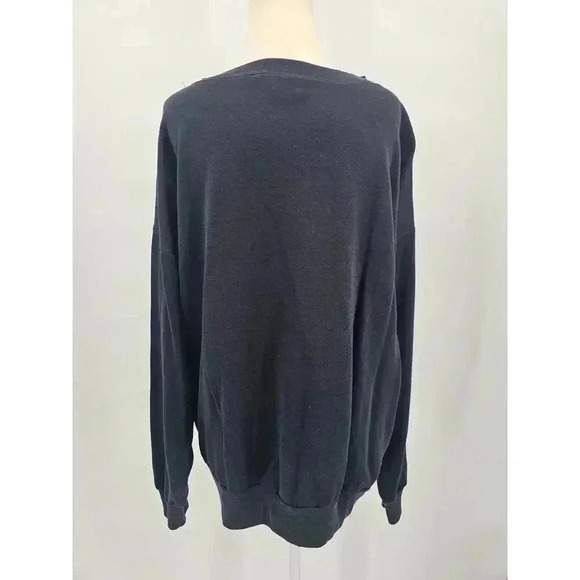 Vtg Turtle Bay Women's Navy Christmas Snow Holiday Crewneck Sweater - Picture 2 of 12